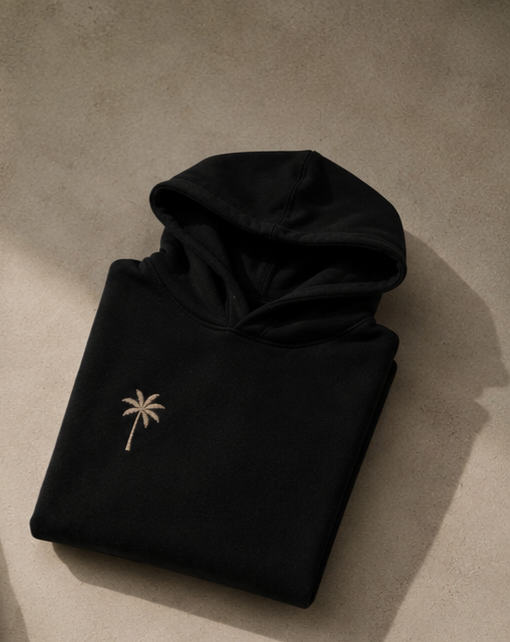 Brixon Palms Heavyweight Oversized Hoodie - Onyx Black