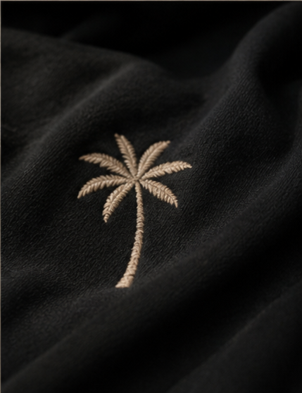Brixon Palms Heavyweight Oversized Hoodie - Onyx Black